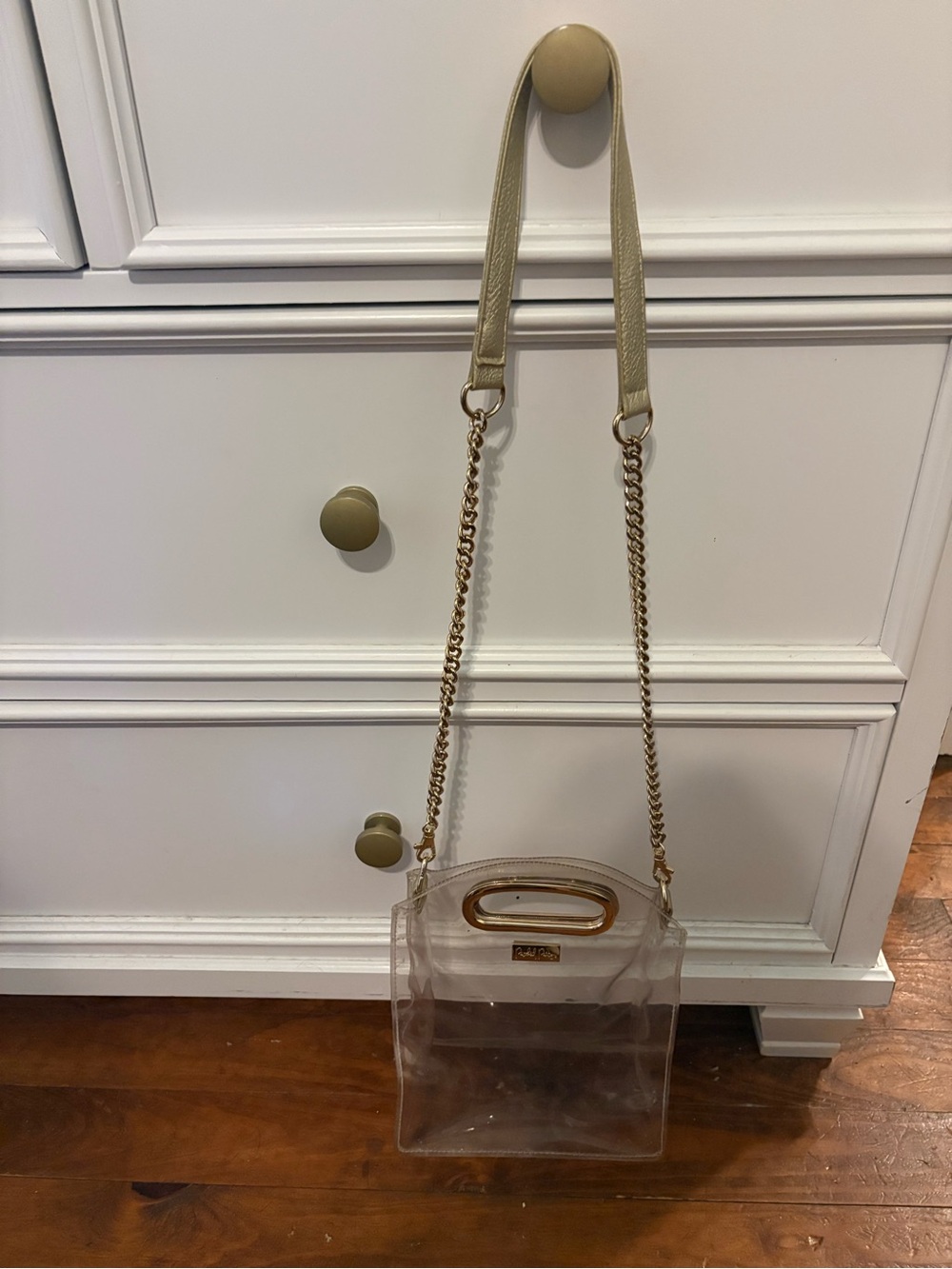 Packed Party Clear Crossbody Bag with Gold Trim - Picture 2 of 2